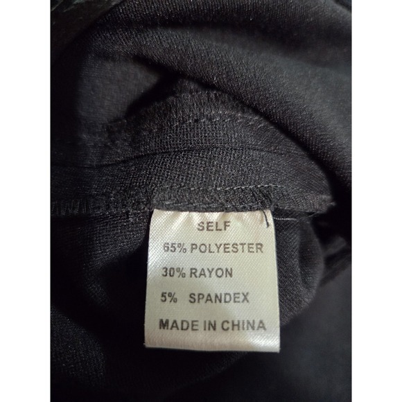 Vesti Pants Womens 10 Black Wide Leg Cropped Pull On Stretch Office Casual - Picture 5 of 6